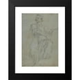thumbnail image 2 of Bernardino Poccetti 11x14 Black Modern Framed Museum Art Print Titled - Seated Crowned Male Figure Holding a Book or Scroll (1548-1612), 2 of 5