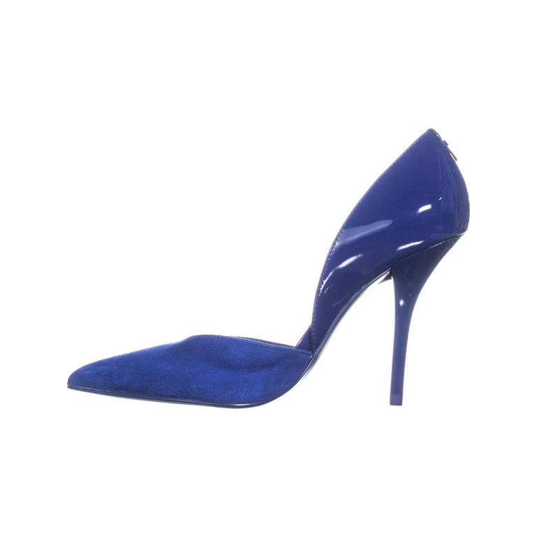 Womens Calvin Klein Marybeth Pointed Toe Open Side Slip On Heels Adrenaline Blue