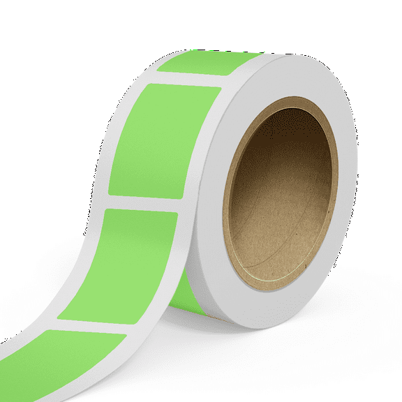 JAM Paper Standard Label Rolls, Rectangle, 3 1/4 x 5, Neon Green, 125 Labels/Roll