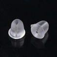 thumbnail image 2 of 20g Plastic Ear Nuts Earring Backs Clear 4x4mm Hole: 0.5mm 714pcs/20g DIY, 2 of 2