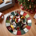 thumbnail image 1 of Christmas Decorations Carpet 3D Stereo Christmas Round Carpet Christmas Tree Snowman Holiday Scene Mat Non Christmas Decorative Rug For Living Room And Bedroom Visual carpet, 1 of 5