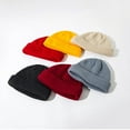 thumbnail image 4 of Walbest Men Women Winter Solid Color Knitted Beanie Cap Warm Woolen Street Wear Dome Cap Outdoor Hat, 4 of 7