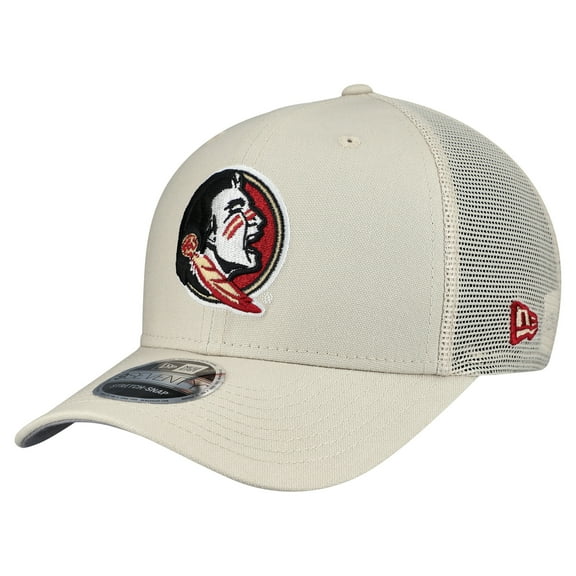 Men's New Era Stone Florida State Seminoles Canvas 9SEVENTY Stretch-Snap Adjustable Hat