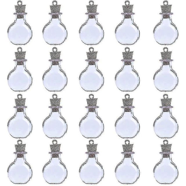20 Pcs Mini Glass Bottles, Mini Empty Glass Cork Bottles For Birthday Gift