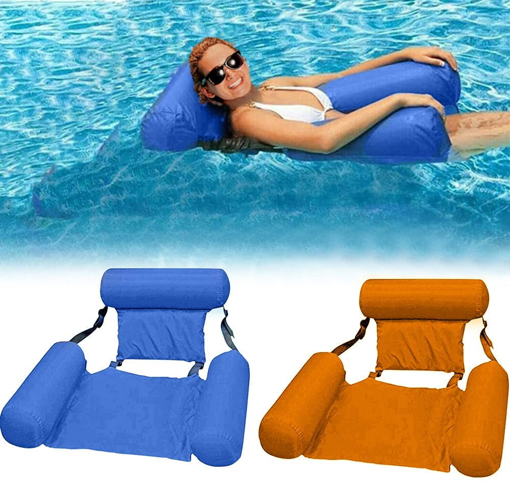 Swimming Floating Chair Float Pool Seats Inflatable Bed Adults Lounge Chair 