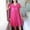 Hot Pink, variant on Women's Satin Nightgown On Sale Fashion Summer Solid Short V Neck Casual Sleeve Sleepshirts Nightdress Hot Pink Free Size