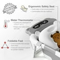 thumbnail image 2 of COOSEYA Bear Collapsible Baby Bathtub for Infants, Bath Tub with Cushion and Thermometer, for Newborn to Toddler Portable Travel Multifunctional Bathing 0-2 years (Gray), 2 of 8