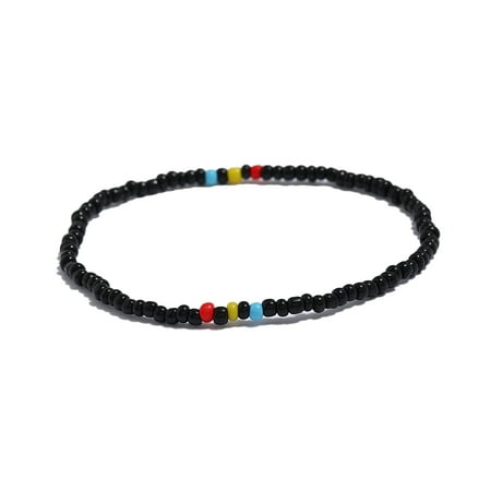 

3pcs Colorful Rice Bead Bracelets Unique Simple Colour-fast Ankles Chains Multi-purpose Chic Girls Anklets Feet Decor 35
