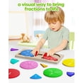 thumbnail image 2 of Puzzle educativo D-fantix Wooden Fraction para niños, 2 of 7
