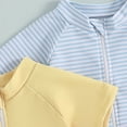 thumbnail image 4 of TOWED22 Toddler Boys Swimsuit Set Rash Guard Boys' Swimwear Two Piece Bathing Suit and Swim Trunk with Hat UPF 50+ 3-8Y Yellow,0-6 M, 4 of 7
