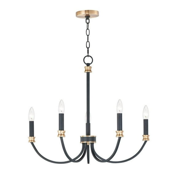 -5 Light Chandelier-26 inches Wide By 22 inches High Bailey Street Home 93-Bel-4167624