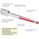thumbnail image 5 of Premium 304 Stainless Steel Barbecue Turners, Heavy Duty Non-Stick BBQ Cooking Kitchen Tongs, 9" and 12" Red, 5 of 5