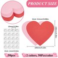 thumbnail image 2 of 1Set 2 Sets 2 Colors Craft Paper Cardstock for DIY Card Craft Making Heart with 100Pcs Flat Round Acrylic Double-sided Tape Mixed Color 105x100x0.2mm 50pcs/set 1 set/color DIY, 2 of 6