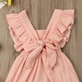 thumbnail image 4 of Kiapeise Baby Girls Summer Ruffles Romper Fly Sleeve Lacing Up Bow Jumpsuits, 4 of 5