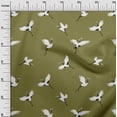 thumbnail image 3 of oneOone Rayon Olive Green Fabric Bird Sewing Craft Projects Fabric Prints By Yard 56 Inch Wide, 3 of 4