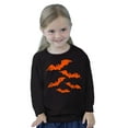 thumbnail image 3 of Awkward Styles Halloween Toddler Long Sleeve Shirt Girls Boys Orange Bats Kids T-Shirt, 3 of 5