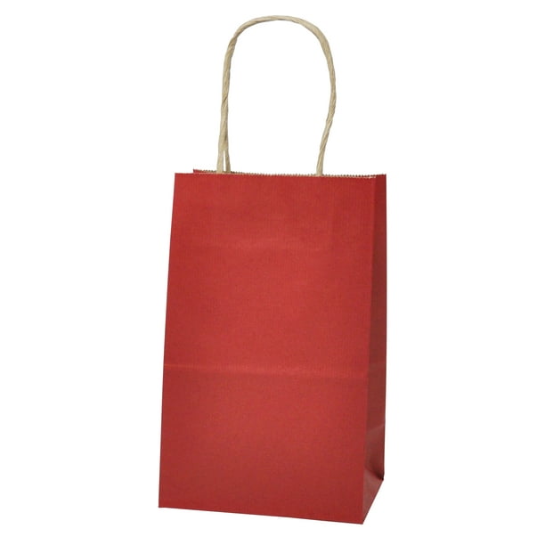 Colourful Paper Boutique Bags with Handles for Wedding Party Favor Thank You and More Premium Economy Gift Bags Measuring 5.25 L x 3.5 W x 8 H