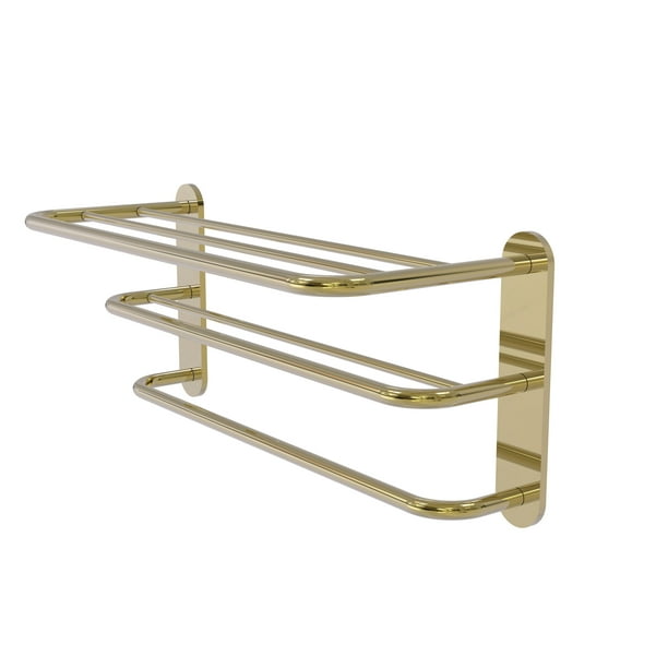 Three Tier Hotel Style Towel Shelf with Drying Rack - Walmart.com ...