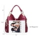 thumbnail image 3 of Bolso Dasein Monederos para mujer, piel vegana, color rojo vino, 3 of 6