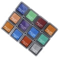 thumbnail image 3 of Metallic Color Ink Pad, Safe Use Washable Wide Application Bright Color 10 Colors Craft Ink Pad  For Cloth, 3 of 8