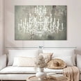 thumbnail image 2 of Elephant Stock Abstract Chandelier Wall Art - Horizontal Canvas Wall Art - Living Room Wall Decor - Hobbies And Lifestyle Canvas - Gray And White Decor - 51" x 34", 2 of 8