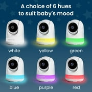 Babysense Prisma Baby Monitor with Camera and Audio, 5” HD Video Baby Monitor, 6-Color Night Light, Split Screen, Baby Sound Machine with White Noise & Lullabies, Secure No Wifi