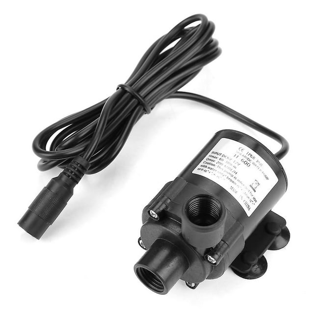 Mini Brushless DC Water Pump, 16mm Internal Thread, 12V, -40°C ~ 100°C