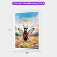 thumbnail image 5 of Welcome Spring Fairy Doberman Pinscher in Flower Meadow 5x7in Folded Greeting Card Doberman Dog Lover Gifts Single Note Card with Envelope - 13002, 5 of 5