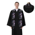thumbnail image 4 of Hirioo Purple Moon Cat for 72" Graduation Shawl Stole Unisex Adults Graduation Sash Honor Graduation Stole for High School and College-Flattened, 4 of 7