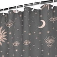 thumbnail image 4 of Gothic Shower Curtain Set - Dark Celestial Moon & Star Print, Mystical Cosmic Bath Decor, Waterproof Polyester 72"x84", Goth Aesthetic Gift, 4 of 5