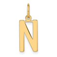 thumbnail image 1 of Diamond2Deal 14K Pendentif Initiale Lettre N Jaune Or pour Femmes, 1 of 3