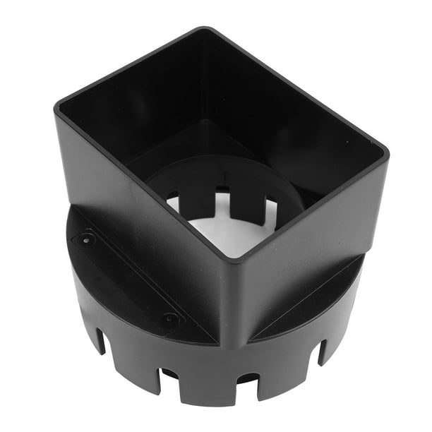 Rain Gutter Downspout Adapter – 3x4 Inch PVC Square Downspout To Drain Pipe Connector For Outdoor Wall Drainage, Black, With Screws