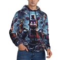 thumbnail image 2 of Saiise Five Nights At Freddy'S Men's Graphic Print Long Sleeve Drawstring Hoodie Pullover Sweatshirt-XX-Large, 2 of 6