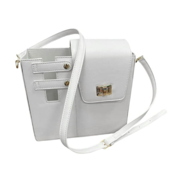 Bolsa de almacenamiento para tazas de agua tipo bandolera para mujer con hombro ajustable Blanco