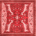 thumbnail image 1 of Ahgly Company Indoor Square Animal Red Traditional Area Rugs, 3' Square, 1 of 4