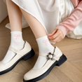 thumbnail image 4 of YooGuoGuo Coquette Bow Socks Summer Cotton Floral Ankle Breathable Cute Athletic Running Low Cut Socks, 4 of 7