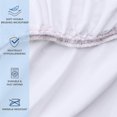 thumbnail image 3 of GFDYREE Arkwright Bulk Fitted Microfiber Sheets - (6 Pack) Color-Coded Hem Threads Bedding Essentials Supplies for Hosts of Hotel, Motel, or Rental Properties, White, Full, 3 of 7