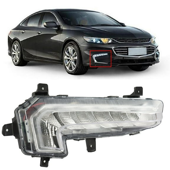 LABLT Passenger Side Clear LED Daytime Running Light for Car 16-18 Chevrolet Malibu 22982838