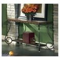 thumbnail image 1 of Ellery Black Metal Base Sofa Table in Cherry Finish and Tempered Glass Inlay, 1 of 3