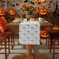 thumbnail image 2 of BNNG Ghost Soft Plush Faux Fur Jacquard Halloween Table Runner, Holiday Kitchen Dining Table Decoration for Home Party Decor 13.78 x 63 Inch, Fall Thanksgiving Themed Elegant Decor, 2 of 6