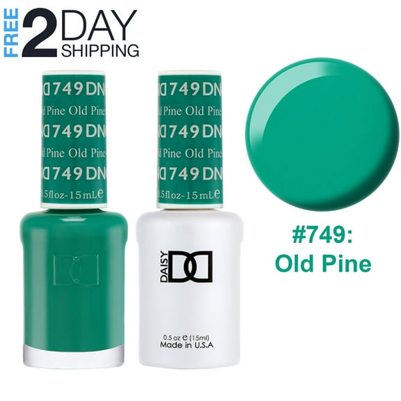DND Gel Nail Polish & Nail Lacquer Set Soak Off Duo Set - #749 Old Pine, 0.5 oz