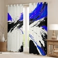 thumbnail image 2 of Manfei Chic Watercolor Blackout Curtains Set of 2 (52x84 Each) for Teen, Chinese Ink Window Curtains, Black Blue Splash Curtains and Drapes, Curtains and Drapes Bedroom Decor, 2 of 6