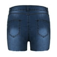 thumbnail image 4 of Beugl Womens Shorts Clearance, Womens Fashion Ripped Jean Shorts Ripped Jeans High Waisted Pant Slim Fit Pantalones Biker Shorts Women Jean Shorts Women Dark Blue M, 4 of 7