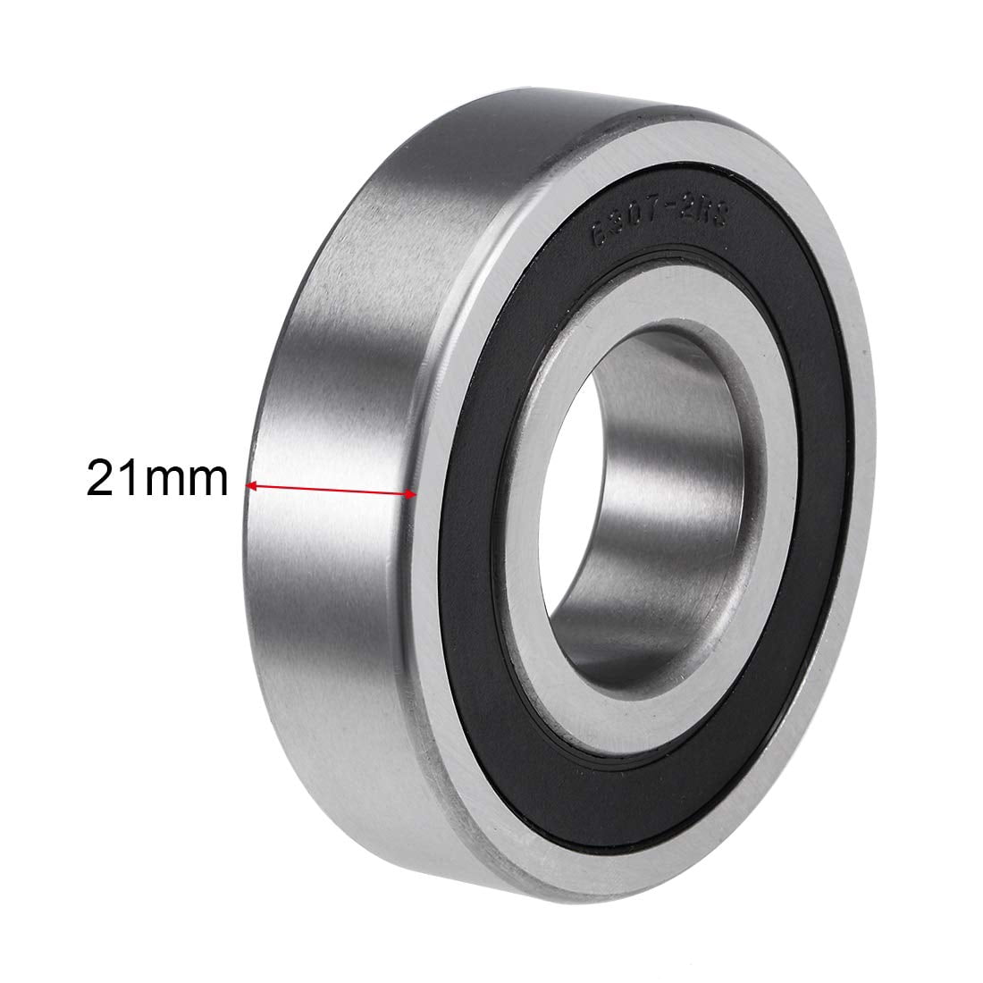DEEG 1 PCS 6307-2RS Deep Groove Ball Bearings Z2 35mm X 80mm X 21mm Double Shielded Carbon Steel