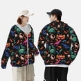 thumbnail image 4 of Fuzoiu Animals Under Water Print Unisex Sun Protection Hoodie,UPF 50+ Light Jacket,Full Zip Sun Protection Hoodie,Long Sleeve Sun Shirts,for Outdoor Activities-Small, 4 of 7