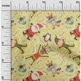 thumbnail image 1 of oneOone Viscose Jersey Pale Yellow Fabric Cartoon Animal|Candy Stick & Santa Christmas Sewing Craft Projects Fabric Prints By Yard 60 Inch Wide, 1 of 5