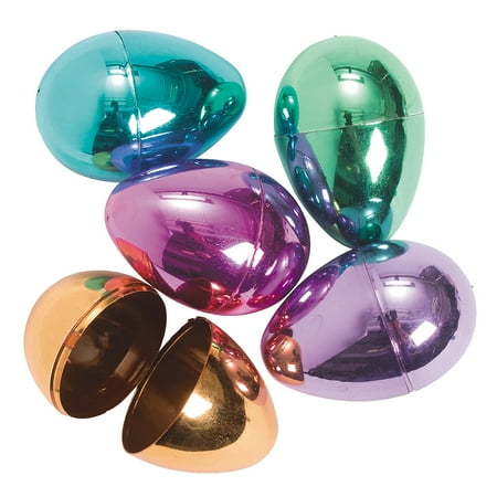 Plastic Metallic Eggs (72Pc) - Party Supplies - 72 Pieces