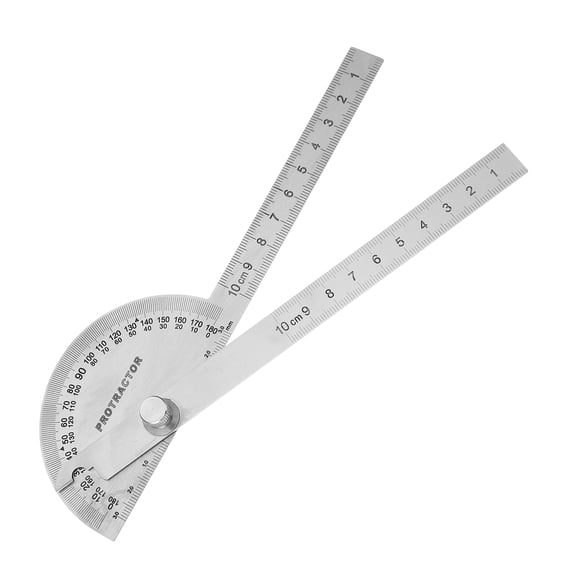 MERRYHAPY Stainless Steel Angle Measuring Tool with Dual Scales for Precise Measurement and Easy Use in and Professional Projects