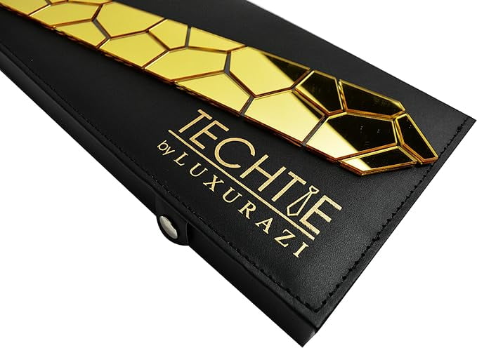 Gold Mirror Pebble Convulsion Tech Tie