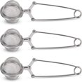 thumbnail image 2 of EIGTHTAIL Snap Ball Tea Strainer  3 Pcs Premium Stainless Steel Tea Infuser with Handle for Loose Leaf Tea Fine Mesh Tea Balls Filter Infusers, 2 of 7